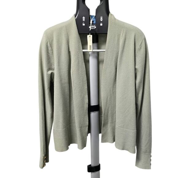 NWT Milano Essentials Cardigan Seagreass Size Large Gold - Picture 1 of 7